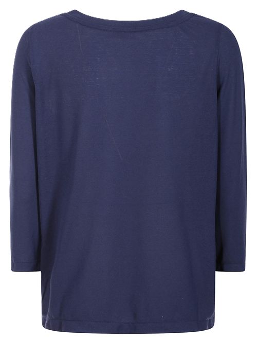 Maglia con scollo a barca regular fit in IceCotton organico Zanone | 853010ZG480Z2075 INDIGO BLU